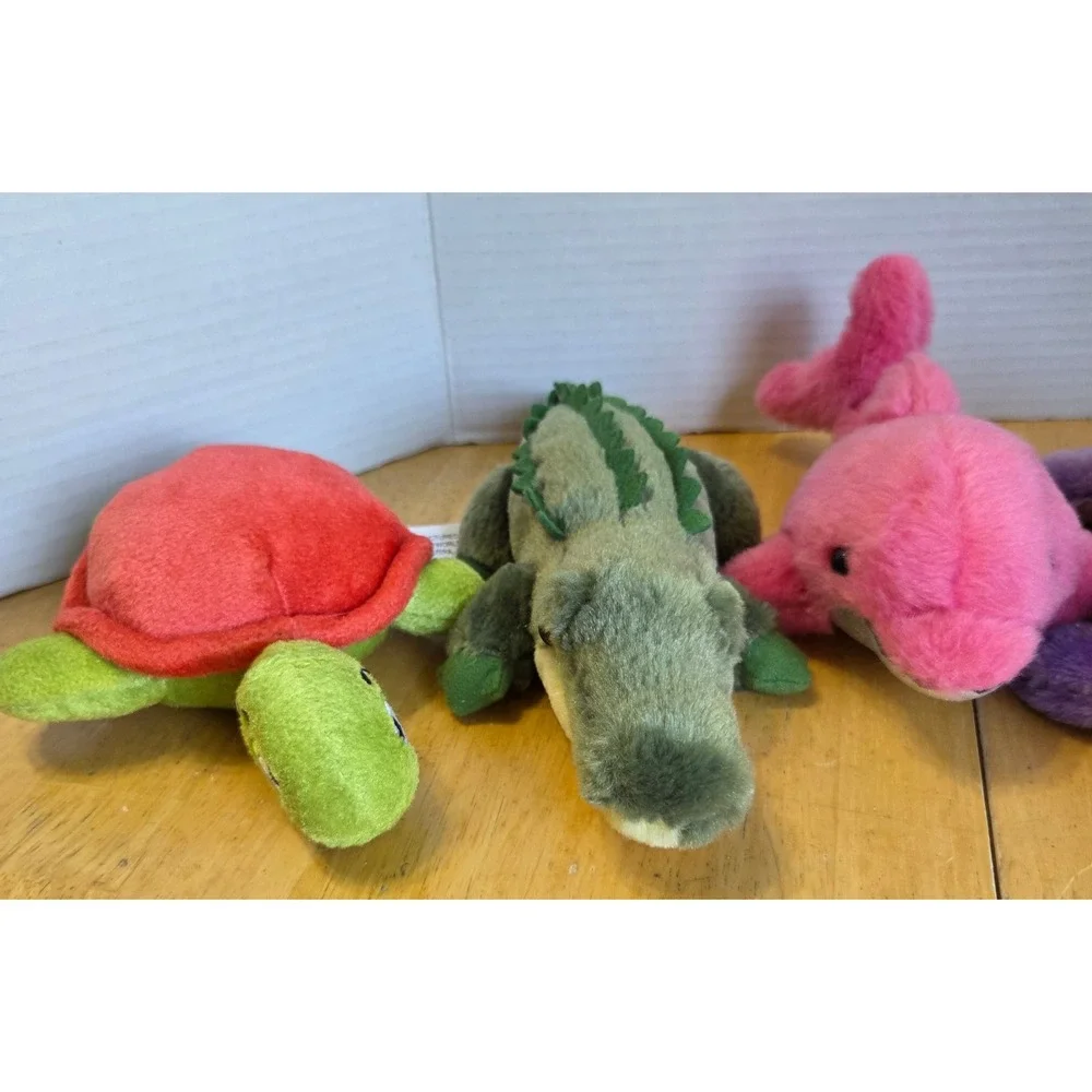 Aurora Lot of 6 Mini Plush Stuffed Animals Wildlife Sea Ocean Water Zoo